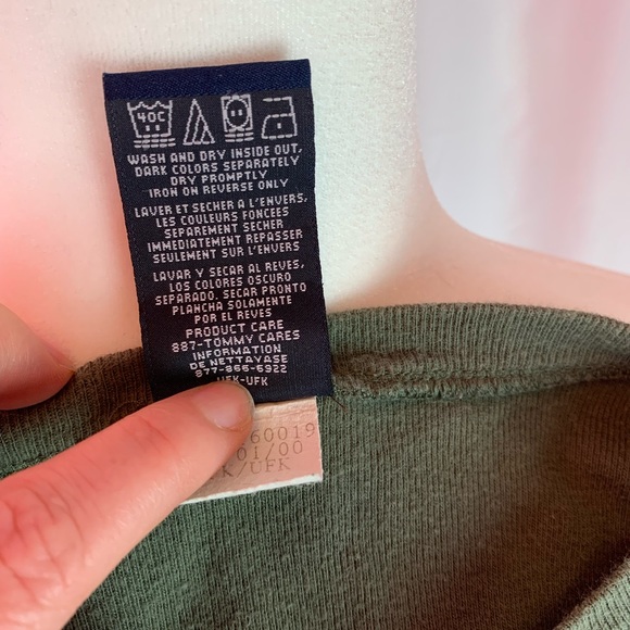 Tommy Hilfiger military green dog tag tee size L - Picture 5 of 6
